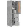 Stylish Highboard Concrete Grey | 69.5x34x180 cm | Hipomarket