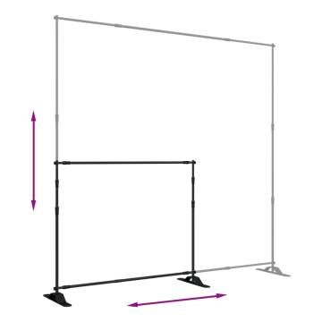 Backdrop Stand Black 254x243 cm Steel | Hipomarket