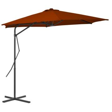 Outdoor Parasol with Steel Pole - Terracotta 300x230 cm