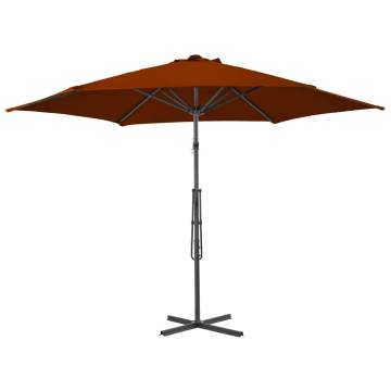 Outdoor Parasol with Steel Pole - Terracotta 300x230 cm