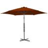 Outdoor Parasol with Steel Pole - Terracotta 300x230 cm