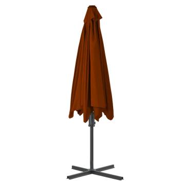 Outdoor Parasol with Steel Pole - Terracotta 300x230 cm