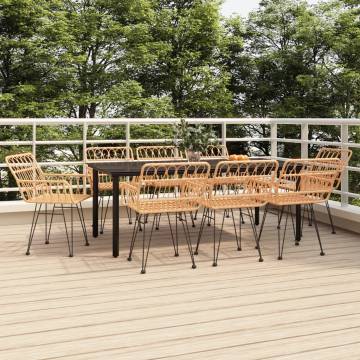 Stylish 9 Piece Garden Dining Set | Durable Poly Rattan