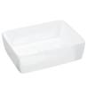 Elegant White Ceramic Wash Basin 48x37x13 cm for Bathrooms