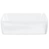 Elegant White Ceramic Wash Basin 48x37x13 cm for Bathrooms