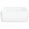 Elegant White Ceramic Wash Basin 48x37x13 cm for Bathrooms