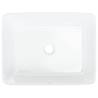 Elegant White Ceramic Wash Basin 48x37x13 cm for Bathrooms