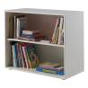 Vipack Bookcase Pino 2-Tier Wood White - Ideal for Kids' Rooms