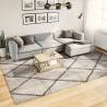 Shaggy Rug PAMPLONA High Pile Modern Beige and Anthracite 240x340 cm Colour beige and anthracite Size 240 x 340 cm 