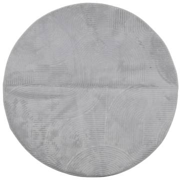 Rug IZA Short Pile Grey Ø 100 cm - Scandinavian Design