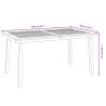 Garden Table 150x90x75 cm - Solid Acacia & Metal Legs