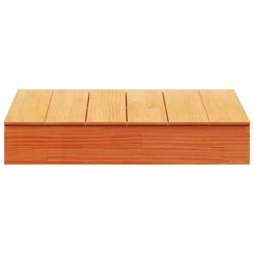 Sandpit with Cover Wax Brown - Solid Pine Wood | HipoMarket