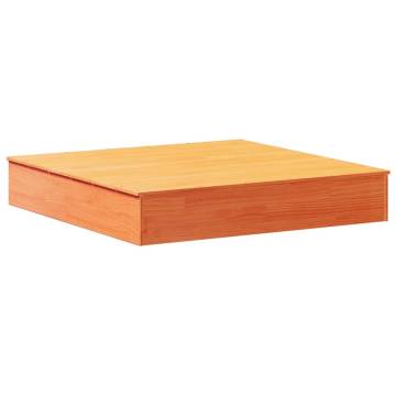 Sandpit with Cover Wax Brown - Solid Pine Wood | HipoMarket