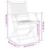 Folding Garden Chairs - 2 Pcs Solid Acacia Wood | HipoMarket UK