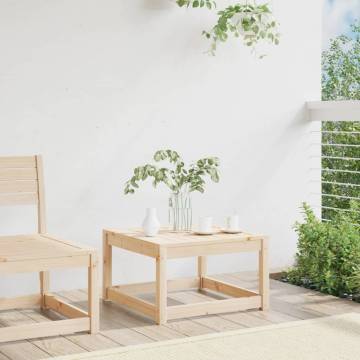 Garden Footstool in Solid Pine - Stylish Outdoor Furniture