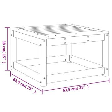 Garden Footstool in Solid Pine - Stylish Outdoor Furniture