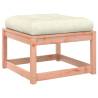 Garden Footstool with Cushions - Solid Wood Douglas