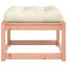 Garden Footstool with Cushions - Solid Wood Douglas