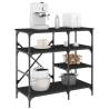 Baker's Rack Black 90x40x84 cm - Durable Storage Solution