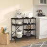 Baker's Rack Black 90x40x84 cm - Durable Storage Solution