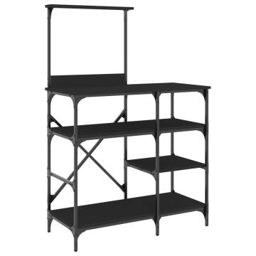 Baker's Rack Black 90x40x132 cm - Stylish Kitchen Storage