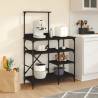 Baker's Rack Black 90x40x132 cm - Stylish Kitchen Storage