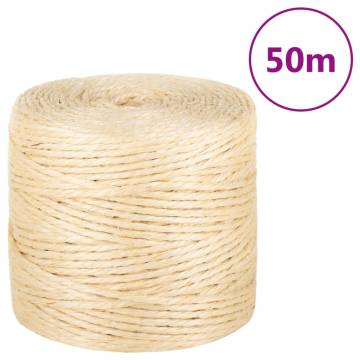 Rope 100% Sisal 4mm 50m - Durable & Versatile Solution