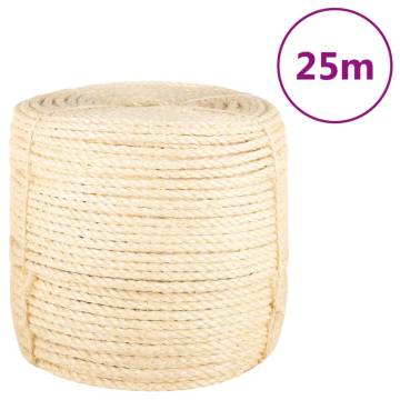 Durable 100% Sisal Rope 8mm 25m for Home & Garden Use