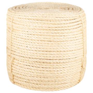 Durable 100% Sisal Rope 8mm 25m for Home & Garden Use