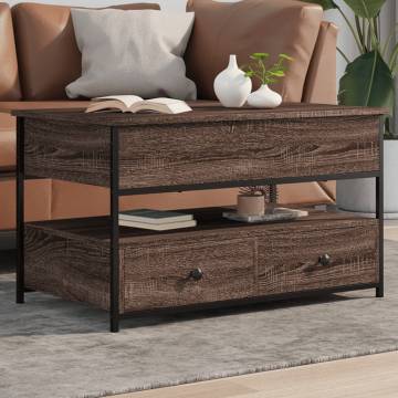 Stylish Brown Oak Coffee Table - 85x50 cm | HipoMarket