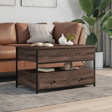 Stylish Brown Oak Coffee Table - 85x50 cm | HipoMarket