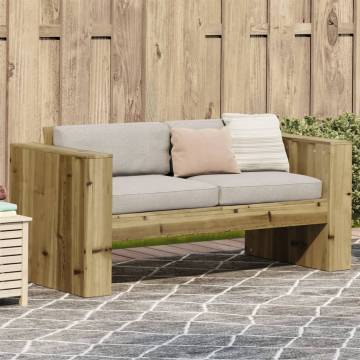 Garden Sofa 2-Seater | Solid Pine Wood - Outdoor Furniture