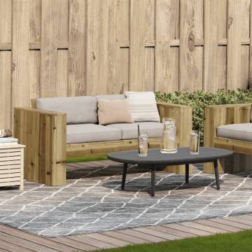 Garden Sofa 2-Seater | Solid Pine Wood - Outdoor Furniture