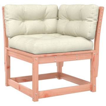 Garden Sofa Corner with Cushions - Solid Douglas Wood