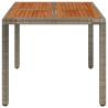 Garden Table with Wooden Top Grey 90x90 cm - Hipomarket