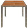 Garden Table with Wooden Top Grey 90x90 cm - Hipomarket