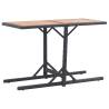 Garden Table Black Solid Acacia Wood and Poly Rattan Colour black and brown Quantity in Package 1 