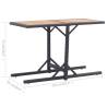 Stylish Black Garden Table - Solid Acacia Wood & Poly Rattan