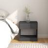 Stylish Grey Bedside Cabinet - Solid Pinewood 40x31x40 cm