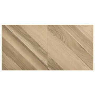 Self-Adhesive PVC Flooring Planks - 20 Pcs Brown Striped