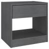 Stylish Grey Bedside Cabinet - Solid Pinewood 40x31x40 cm