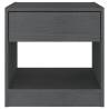 Stylish Grey Bedside Cabinet - Solid Pinewood 40x31x40 cm