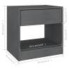 Stylish Grey Bedside Cabinet - Solid Pinewood 40x31x40 cm