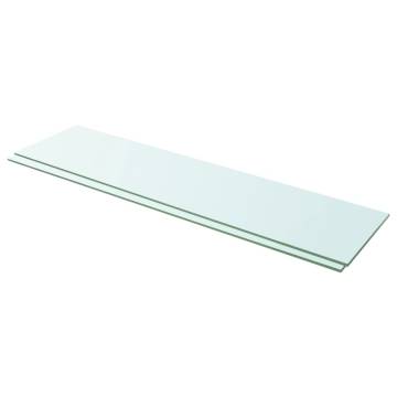 Glass Shelves (2 pcs) - 100x25 cm, Durable & Clear Design