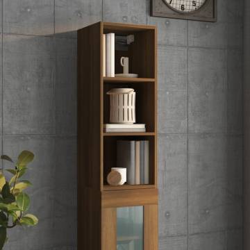 Brown Oak Wall Cabinet - Stylish Storage Solution | HipoMarket