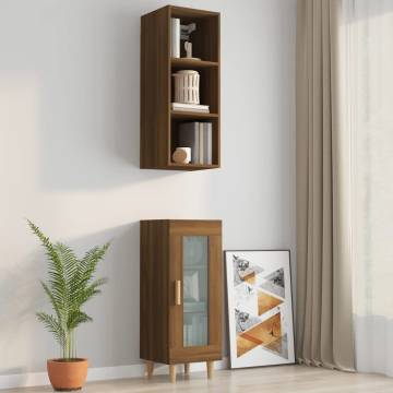 Brown Oak Wall Cabinet - Stylish Storage Solution | HipoMarket