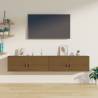 Wall Cabinets 2 pcs Honey Brown - Solid Pine Wood Storage