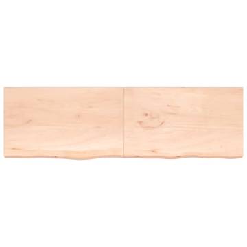 Wall Shelf 200x60 cm - Untreated Solid Wood Oak | Hipo Market