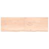 Wall Shelf 200x60 cm - Untreated Solid Wood Oak | Hipo Market