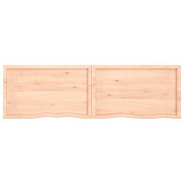 Wall Shelf 200x60 cm - Untreated Solid Wood Oak | Hipo Market